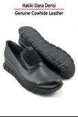 Erkan Saçmacı Morena Siyah Hakiki Dana Derisi Taşlı Yuvarlak Burun Günlük Ayakkabı thumbnail 6