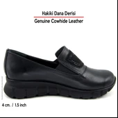 Erkan Saçmacı Morena Siyah Hakiki Dana Derisi Taşlı Yuvarlak Burun Günlük Ayakkabı thumbnail 2