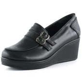 Erkan Saçmacı Taylor Siyah Hakiki Deri Dolgu Topuklu Günlük Ayakkabı thumbnail 1