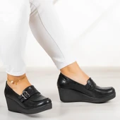 Erkan Saçmacı Taylor Siyah Yılan Hakiki Deri Dolgu Topuklu Günlük Ayakkabı - 2