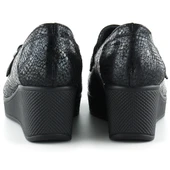 Erkan Saçmacı Taylor Siyah Yılan Hakiki Deri Dolgu Topuklu Günlük Ayakkabı - 3