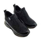 Erkan Saçmacı Viviana Siyah Taşlı Streç Gizli Dolgu Topuklu Günlük Ayakkabı - 3