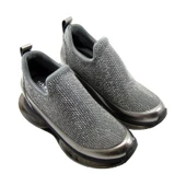 Erkan Saçmacı Viviana Platin Taşlı Streç Gizli Dolgu Topuklu Günlük Ayakkabı - 3