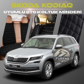 Skoda Kodiaq Siyah Renk Tay Tüyü Cepli & Terletmez Sırtlı Oto Koltuk Minder Seti - Koltuk Koruma Kılıfı (ÖN & ARKA TAM SET) thumbnail 4