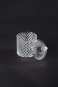 Kristal Desen Noktalı Şekerlik İşleme Kapaklı Çay Sunum 8 x 8 cm - 4