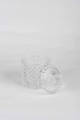 Kristal Desen Noktalı Şekerlik İşleme Kapaklı Çay Sunum 8 x 8 cm - 3