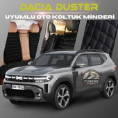 Dacia Duster Siyah Renk Tay Tüyü Cepli & Terletmez Sırtlı Oto Koltuk Minder Seti - Koltuk Koruma Kılıfı (ÖN & ARKA TAM SET) thumbnail 1