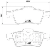 Opel Vectra Arka Fren Balatasi (2002-2009) 1.6, 2.0 DTI, 2.2 DTI, 1.9 CDTI 7701207996 - 2