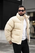 ERKEK DİK YAKA KIŞLIK ÖRME MONT - 11