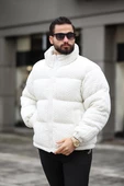 ERKEK DİK YAKA KIŞLIK ÖRME MONT - 9