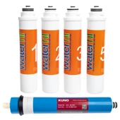 Waterlife Uyumlu Filtre 5 'li LG Mebran Set Waterlife Su Arıtma Filtresi thumbnail 1