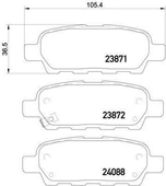Renault Koleos Arka Fren Balatasi (2009-2012) 2.0 D40608H385 thumbnail 2