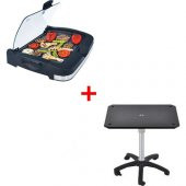 Gazella Granit Kapaklı Dumansız Elektrikli Izgara Brb3000+Izgara Sehpası - 2