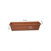 PLASTİK UZUN SAKSI EV BAHÇE SAKSISI UZUNLUK 70 CM - 4