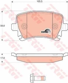 Volkswagen Caddy Arka Fren Balatasi (2003-2012) 2.0 SDI, 1.9 TDI 1K0698451D thumbnail 2