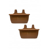 Askılı Orta Balkon Saksısı Naturel 2 Adet thumbnail 1