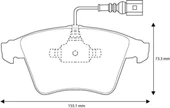 Volkswagen Transporter Ön Fren Balata (2003-2019) 2.0 TDI, 2.5 TDI, 1.9 TDI 7H0698151 - 2