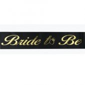 BRİDE TO BE SİYAH GOLD KUŞAK 150 CM - 1