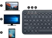 Lenovo Tab P11 ZABF0398TR 11.5" Uyumlu Kablosuz Bluetooth Pilli Klavye Mouse Seti - Siyah - 4