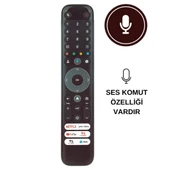 TCL RC833 GUB1 NETFLIX-PRIME VIDEO-YOUTUBE -TL CHANNEL -TL HOME WEB  TUŞLU SES KOMUTLU LCD-LED TV KUMANDASI - 1