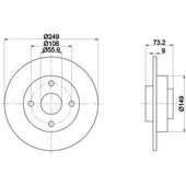 Citroen C4 Arka Fren Diski (2009-2017) 1.6 HDI, 1.4 VTI, 1.6 VTI, 1.2 VTI 424966 thumbnail 2