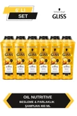 Gliss Oil Nutritive Şampuan 400 x 6'li Set - 1