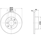 Citroen C5 Arka Fren Diski (2000-2009) 2.0, 1.8, 2.0 HDI, 1.6 HDI 4246W4 thumbnail 1