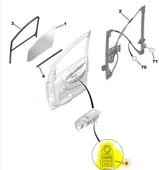 Peugeot Expert Düğme Kapi Ön Cam (2007-2012) 1.6 HDI, 2.0 HDI 6554ZH thumbnail 3