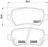 Opel Meriva Arka Fren Balatasi (2003-2013) 1.4, 1.6, 1.3 JTD, 1.7 CDTI, 1.6 CDTI 1605967 thumbnail 2