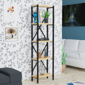 Metal Ahşap Kitaplık Seti Ofis Büro Raf K122 - 1