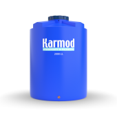 2000 Litre Polietilen Dikey Su Deposu - Mavi - 1