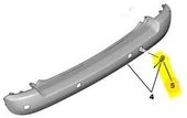 Peugeot 207 Arka Tampon Çeki Kapak (2006-2013) 1.6, 1.4, 1.6 HDI 7414TQ - 2