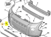 Fiat Fiorino Ön Tampon Çeki Kapak (2007-2016) 1.3, 1.4 742201 - 2