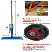 Spin Mop Premium Sprey Mop 4 Adet Mop Yeni Nesil Esnek 360 Derece Dönebilen Geniş Paspas - 6