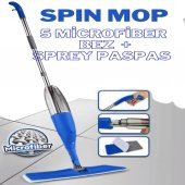 Spin Mop Premium Sprey Mop 4 Adet Mop Yeni Nesil Esnek 360 Derece Dönebilen Geniş Paspas - 12