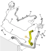 Peugeot 308 Motor Radyatörü Üst Hortum (2014-2017) 1.6 HDI 9689025180 - 2