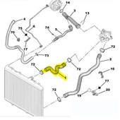 Peugeot 508 Motor Radyatörü Üst Hortum (2010-2014) 1.6 VTI, 1.6 L THP 1351VW - 1