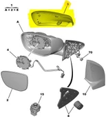 Peugeot 301 Kapi Ayna Kapak Sol (2012-2020) 1.2 VTI, 1.5 HDI, 1.6 HDI, 1.6 VTI 1609065080 thumbnail 3