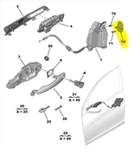 Citroen C4 Picasso Kapi Kilidi Karşiliği (2017-2019) 1.6 HDI 9676066180 - 1