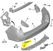 Peugeot 508 Arka Tampon Reflektörü (2010-2014) 1.6 HDI, 2.0 HDI, 1.6 L THP 745387 - 2