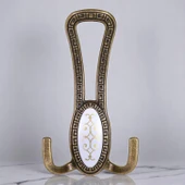 4 ADET Seçil Antik Sarı Metal Portmanto Vestiyer Duvar Dolap Elbise Mobilya Kapı Askısı Askılığı thumbnail 2