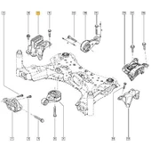 Renault Megane Sport Tourer Motor Takoz Sağ (2009-2012) 1.4 112100017R thumbnail 3