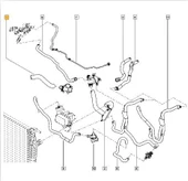 Renault Megane Motor Radyatörü Üst Hortum (2012-2014) 1.6 DCI 215019052R - 1