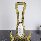 4 ADET Seçil Gold Altın Metal Portmanto Vestiyer Duvar Dolap Elbise Mobilya Kapı Askısı Askılığı - 4