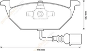 Volkswagen Polo Ön Fren Balata (2001-2020) 1.4, 1.6, 1.2, 1.0, 1.6 TDI, 1.2 TSI, 1.4 TDI, 1.2 TDI 1K0698151D - 2
