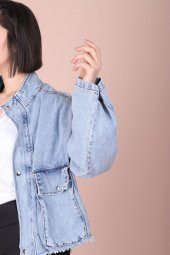 Aktuel Giyim 5114-1 Fermuarlı Torba Cep Ceket - 1