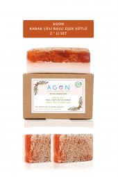 100 El Yapımı Doğal Kabak Lifli Ballı Eşek Sütü Sabunu 2li Set 240 Gr - 1