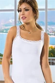 Anıt Kadın Dantel Askılı Pamuklu Atlet - 1
