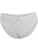 Yıldız 3910 Beyaz Likralı Bambu Kadın Bikini Külot - 1
