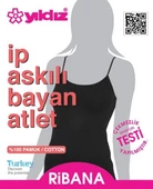 Yıldız 2047 Battal Siyah Ribana Biyeli İp Askılı Kadın Atlet - 2